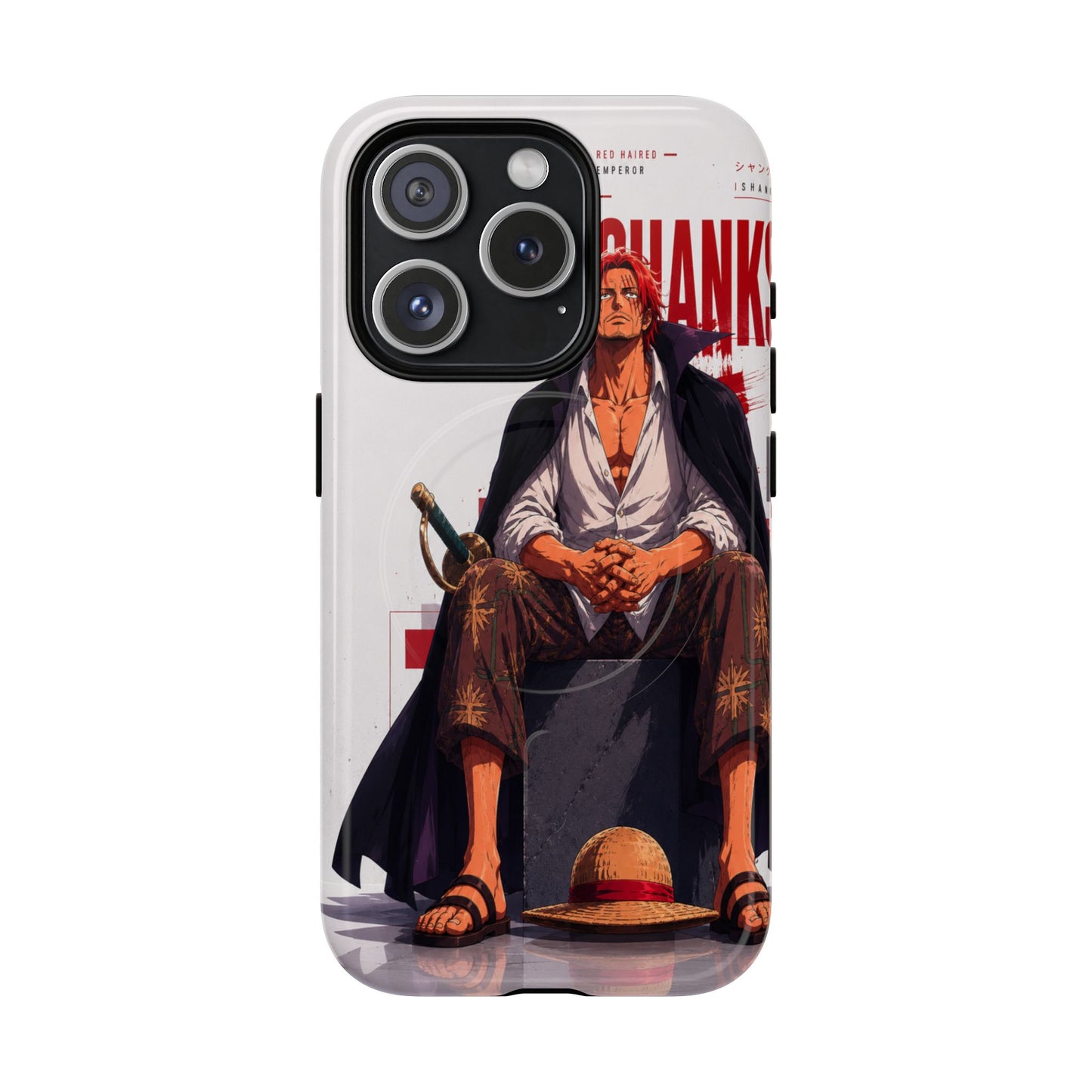 Shanks One Piece Anime iPhone Case – Red Haired Emperor Aesthetic Cover