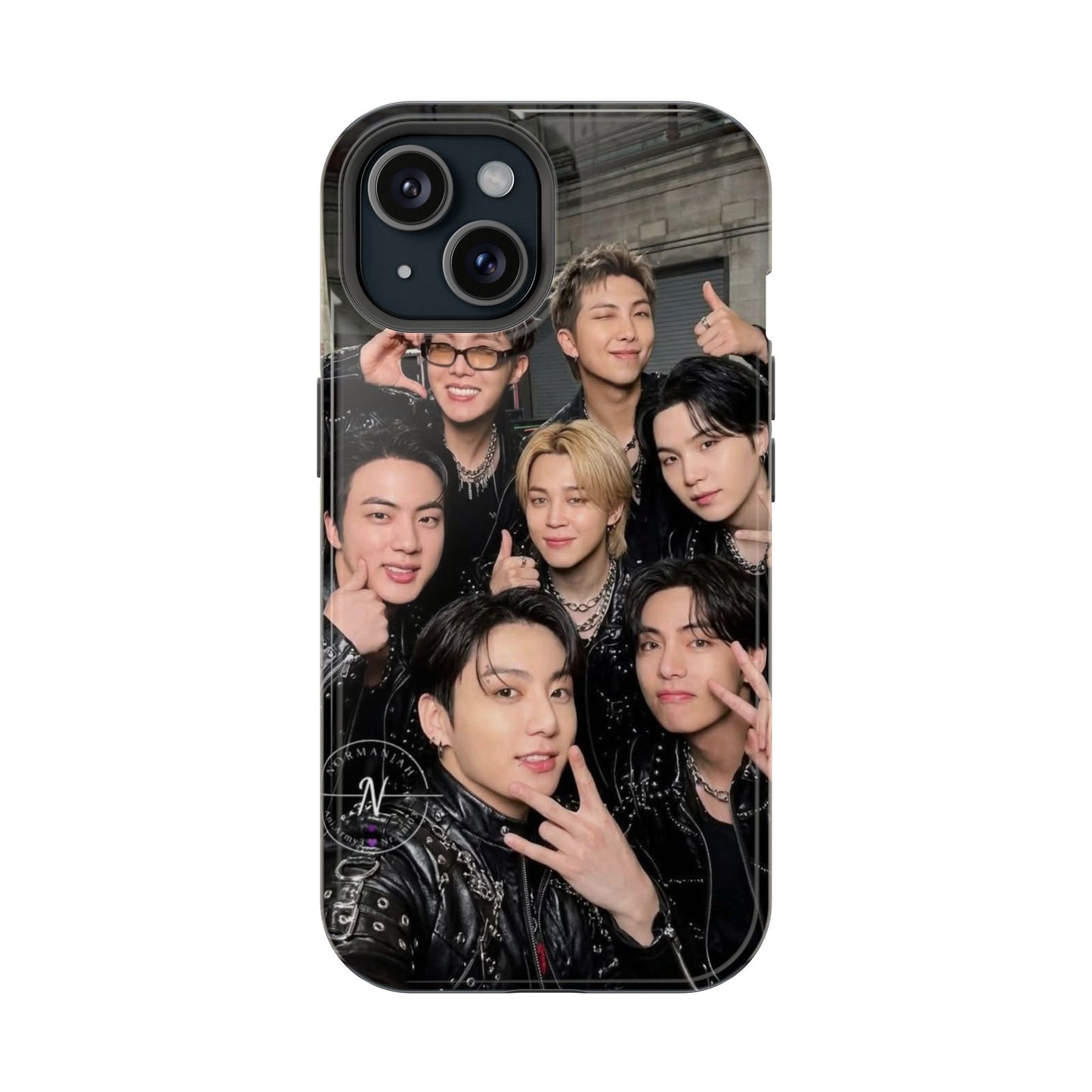 BTS OT7 Selfie Aesthetic iPhone Case – Premium K-Pop Group Cover