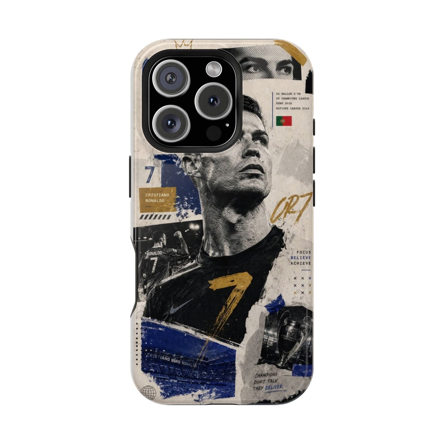 Cristiano Ronaldo CR7 Vintage Collage Phone Case | Premium Football Legend Protective Cover