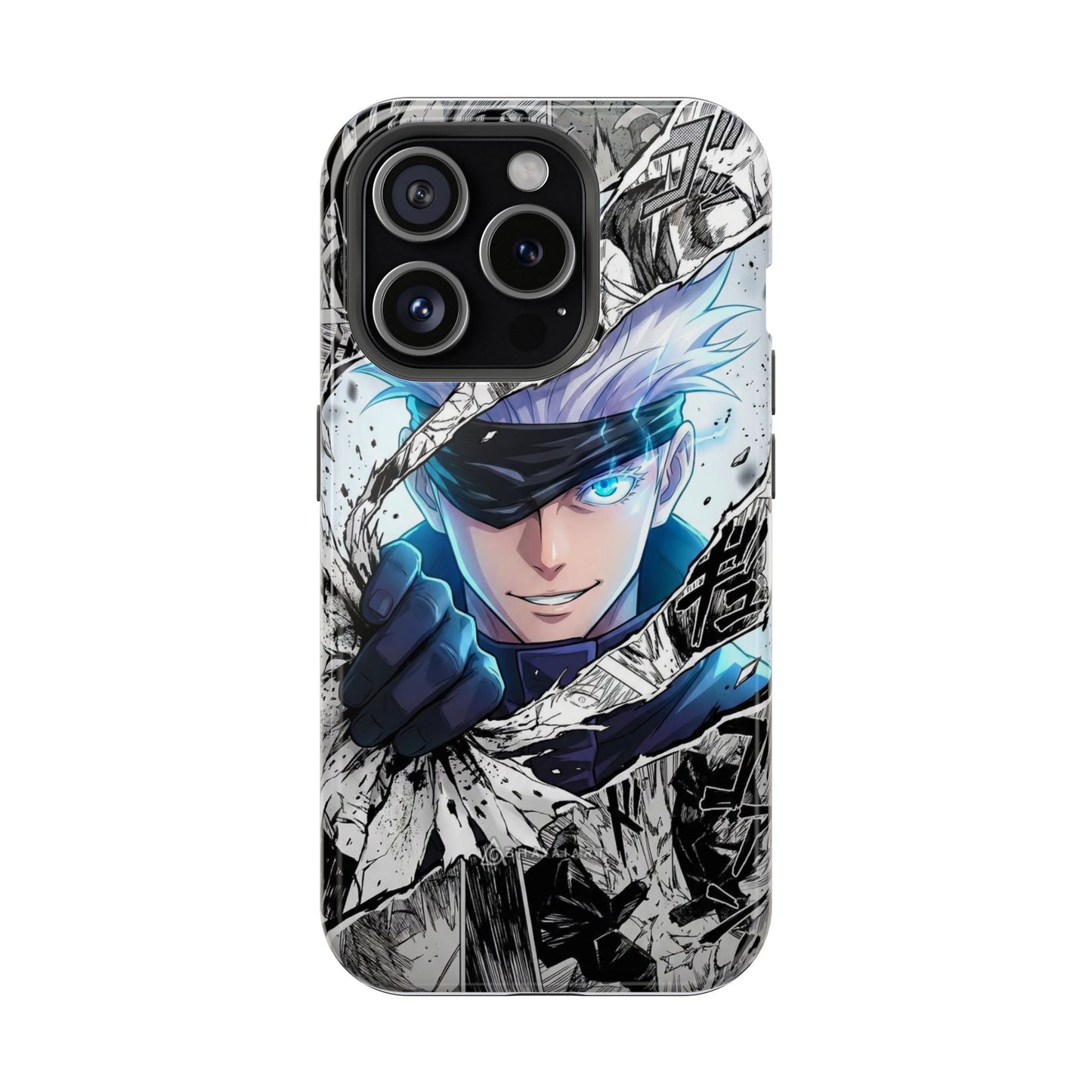 Gojo Manga Breakout iPhone Case – Blue Eyes Anime Aesthetic Cover