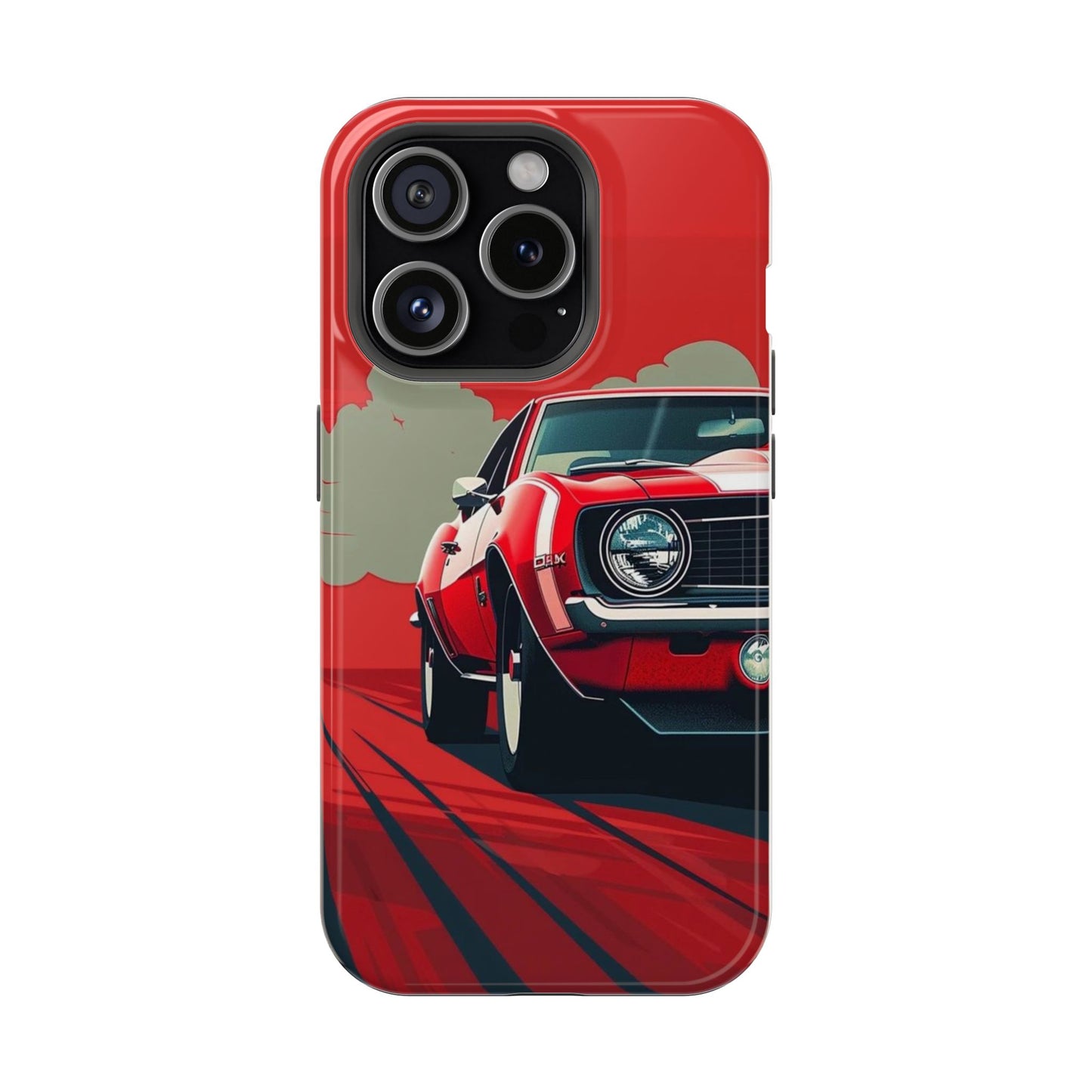 Red Vintage Muscle Car iPhone Case – Retro Racing Edition