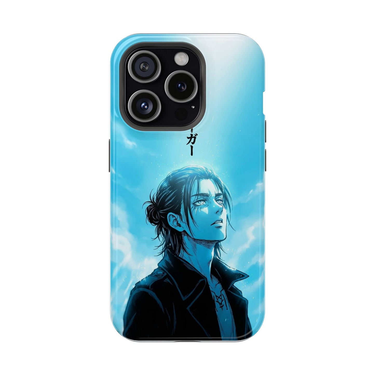 Blue Anime Aesthetic iPhone Case – Minimal Manga Art Cover
