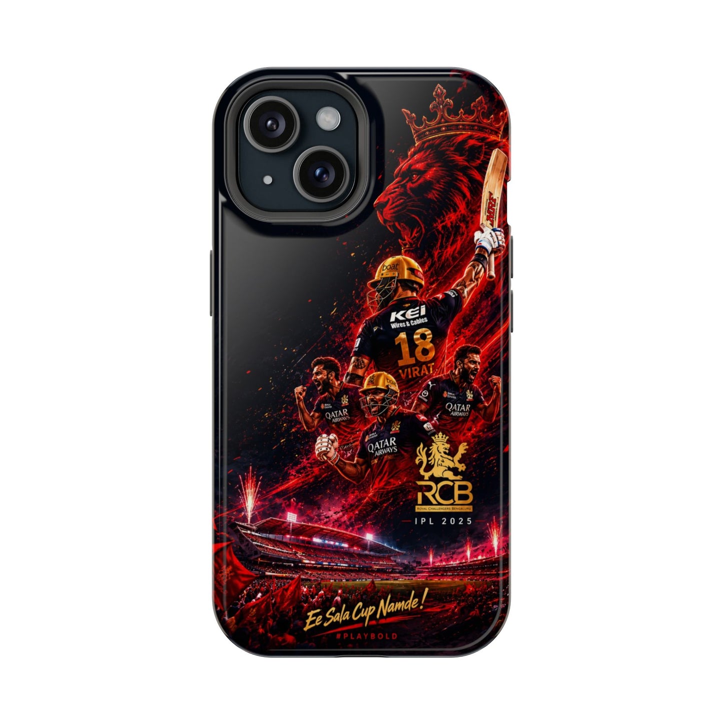 Virat Kohli RCB Champion iPhone Case – King Kohli Edition