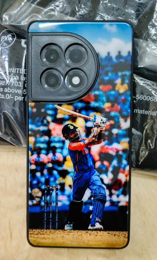 Virat Kohli Cricket Phone Case | Team India Batting Edition | Premium Glass Back Cover