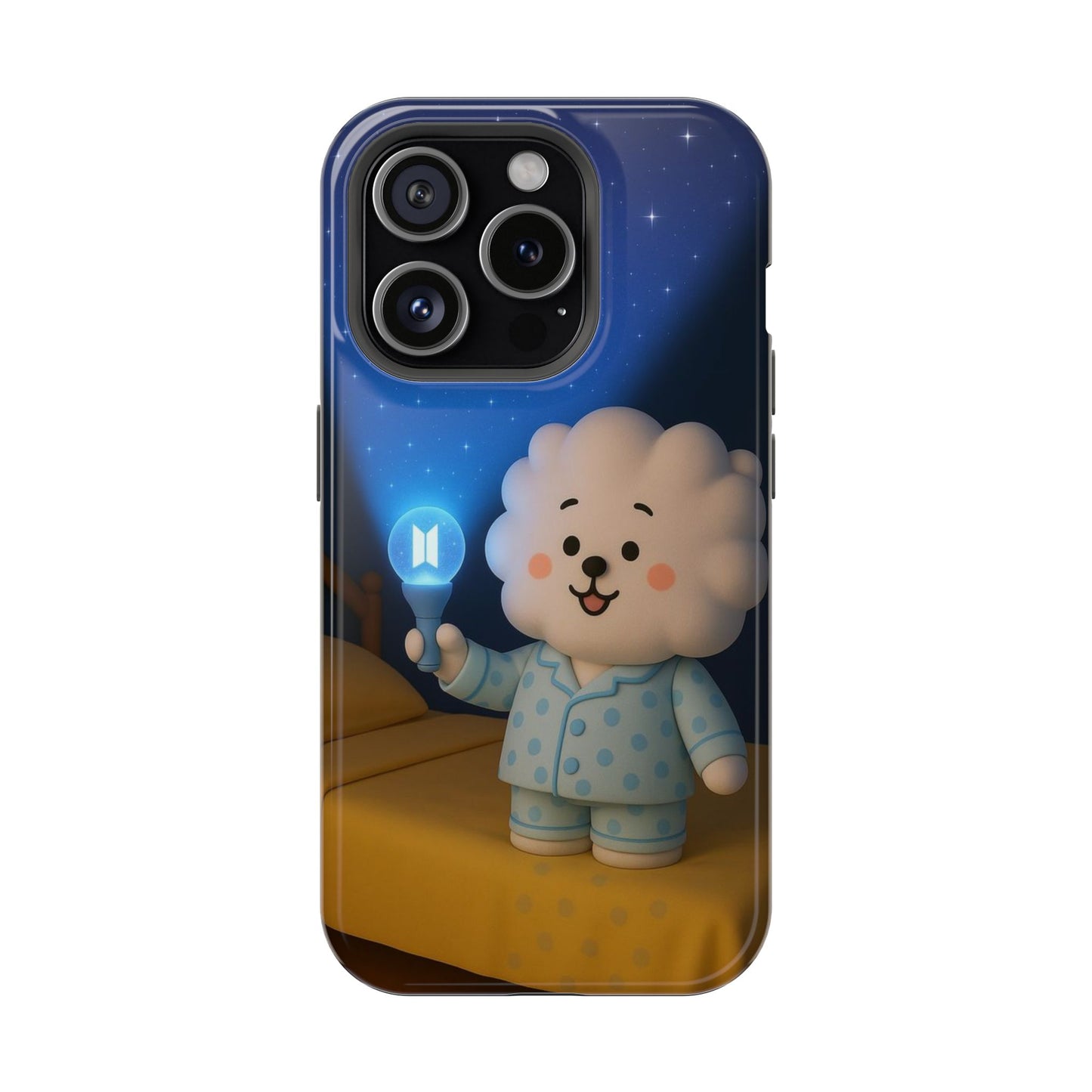 BT21 RJ Night Light Aesthetic Phone Case | Cute BTS Character Sleepy Cover