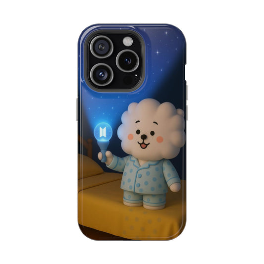 BT21 RJ Night Light Aesthetic Phone Case | Cute BTS Character Sleepy Cover