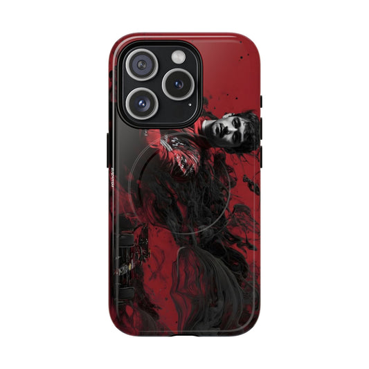 Midnight Racer Aesthetic iPhone Case – Red & Black Drift Art Phone Cover