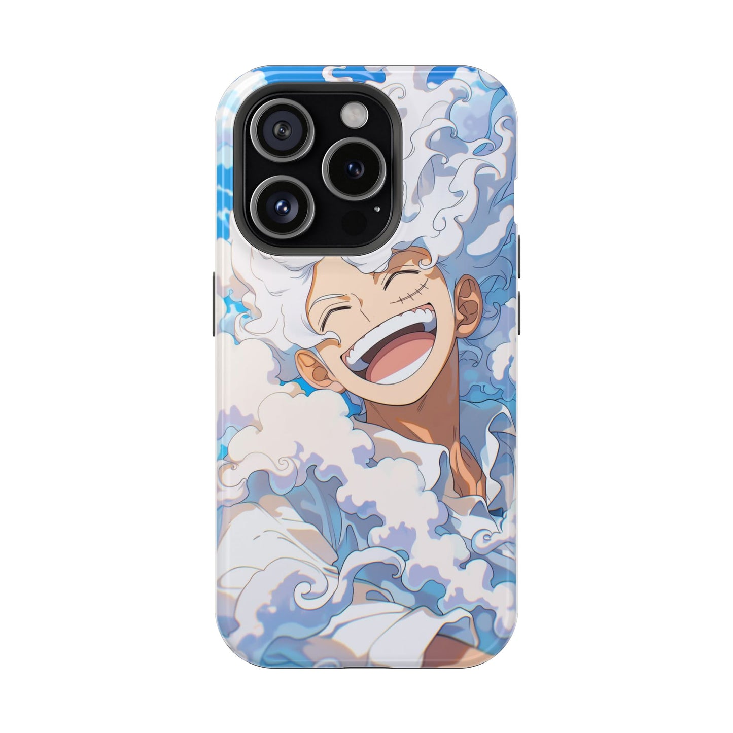 Gear 5 Luffy Anime iPhone Case – Cloud Aura One Piece Aesthetic Cover