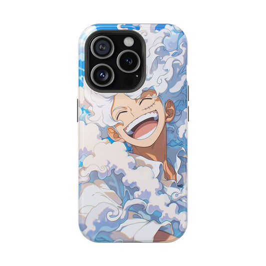 Gear 5 Luffy Anime iPhone Case – Cloud Aura One Piece Aesthetic Cover