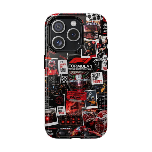 Formula 1 Racing Collage iPhone Case – F1 Speed Aesthetic Phone Cover