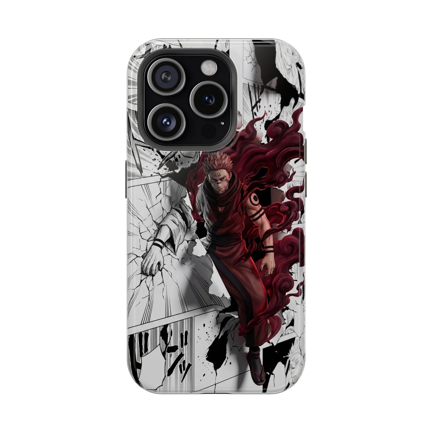 Ryomen Sukuna Anime iPhone Case – Dark Curse Energy Manga Cover