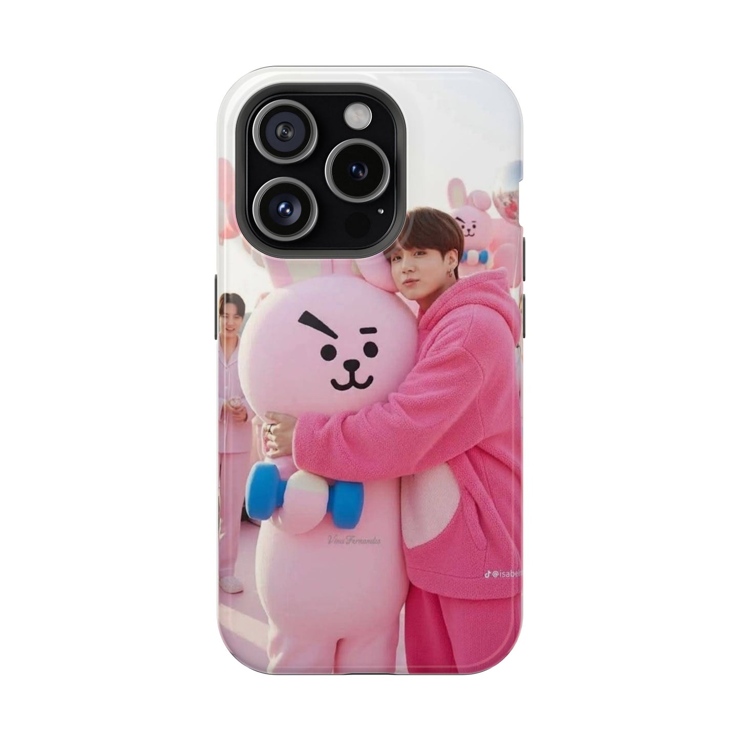 BT21 COOKY Pink Aesthetic Phone Case | Jungkook-Inspired Cute Character Cover