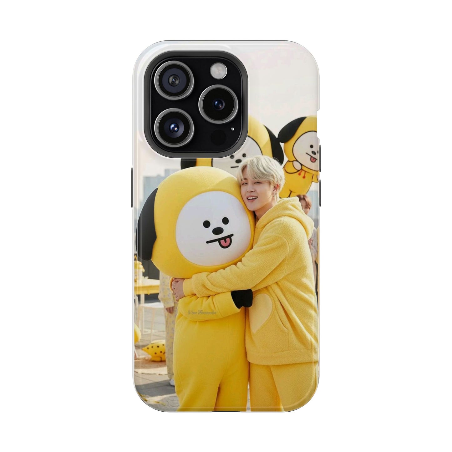 BT21 CHIMMY Yellow Aesthetic Phone Case | Cute BTS Character Cover