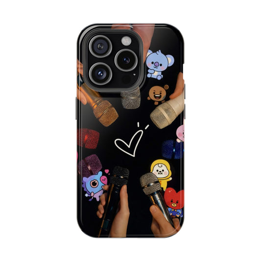 BT21 Microphone Concert Aesthetic iPhone Case – Cute BTS ARMY Edition