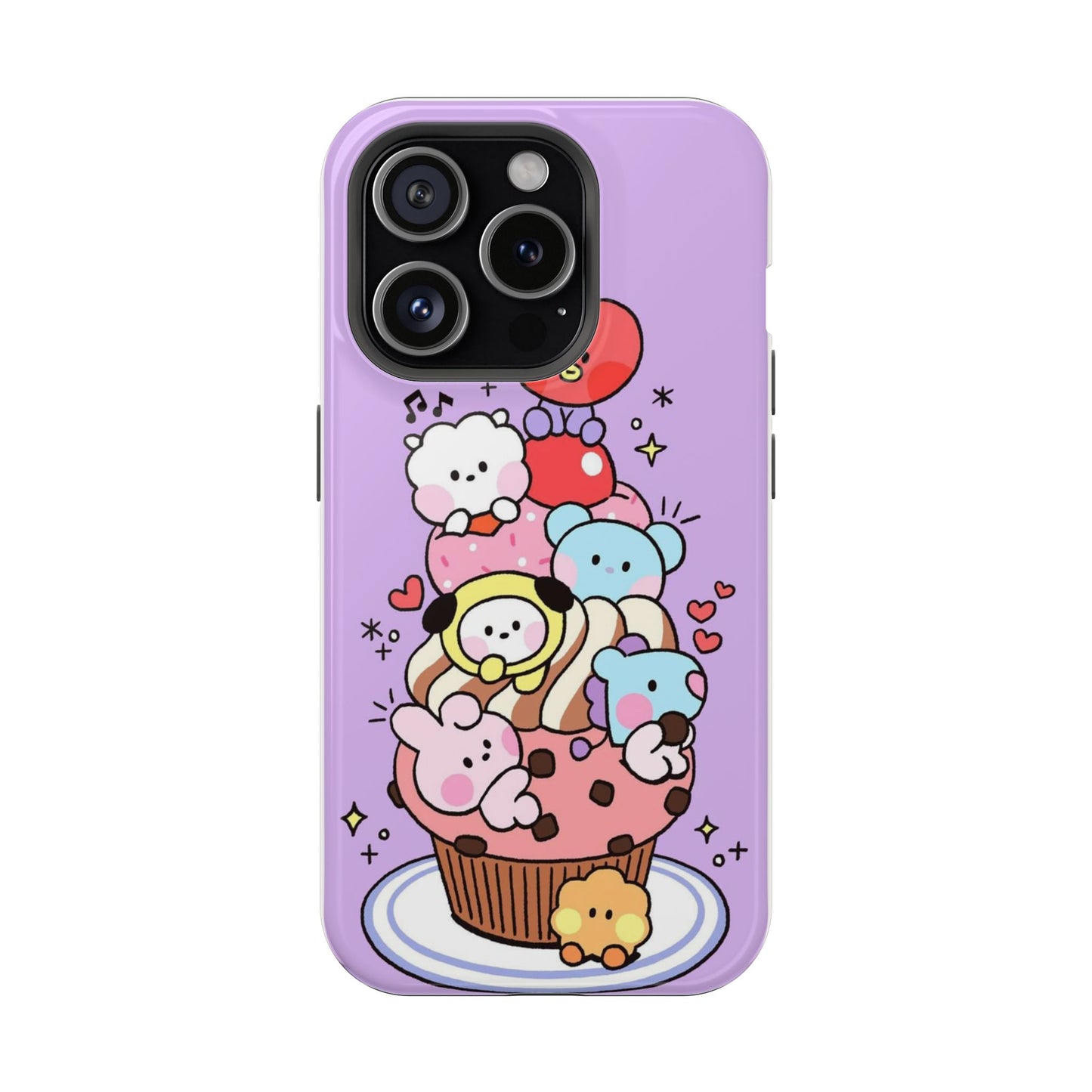 BT21 Cupcake Kawaii Phone Case | Cute BTS Characters Dessert Aesthetic Cover