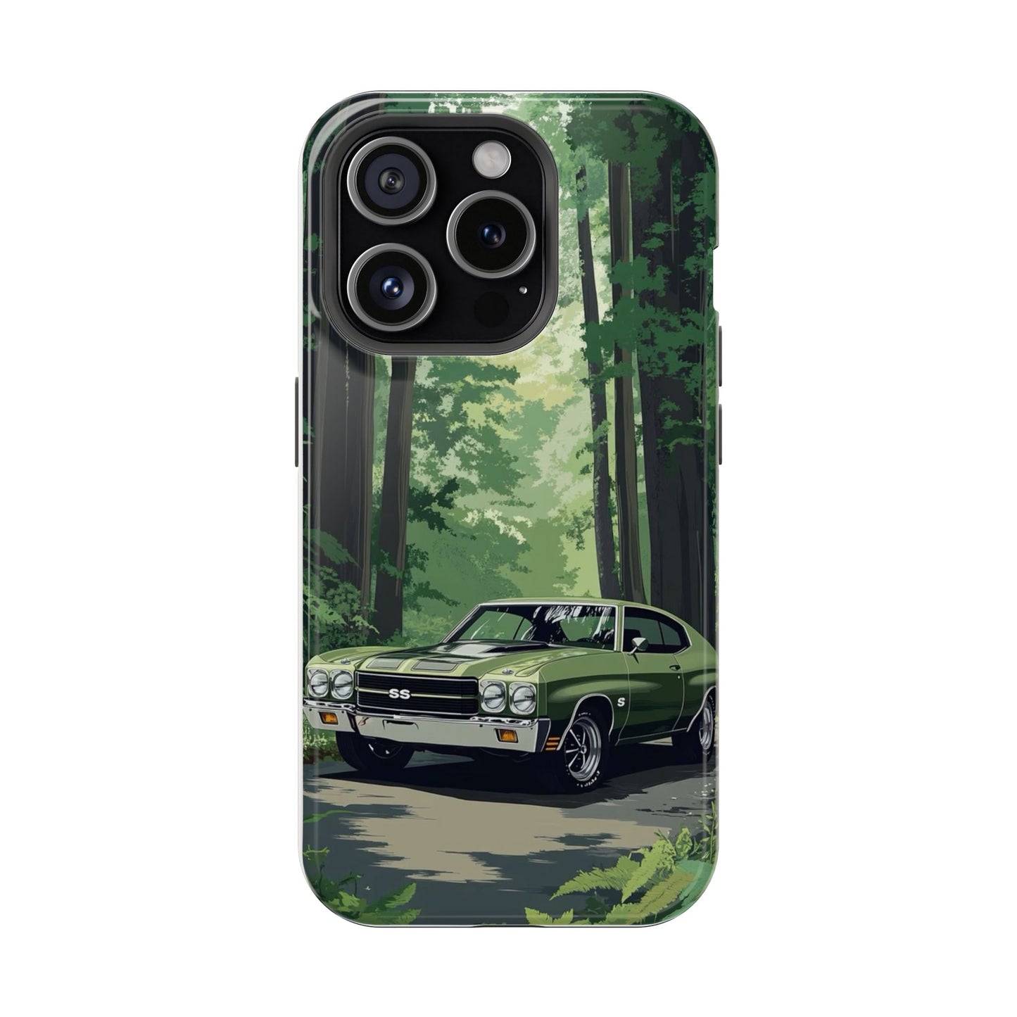 Forest Drive Classic Muscle Car iPhone Case