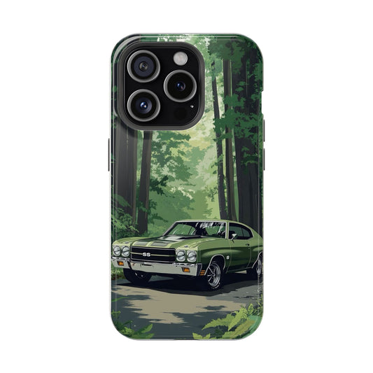 Forest Drive Classic Muscle Car iPhone Case