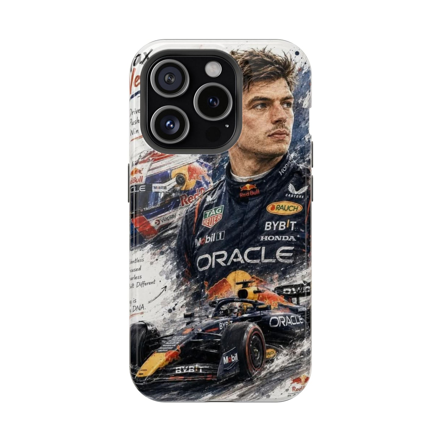 Max Verstappen Champion Edition iPhone Case | Red Bull Racing F1 Artwork