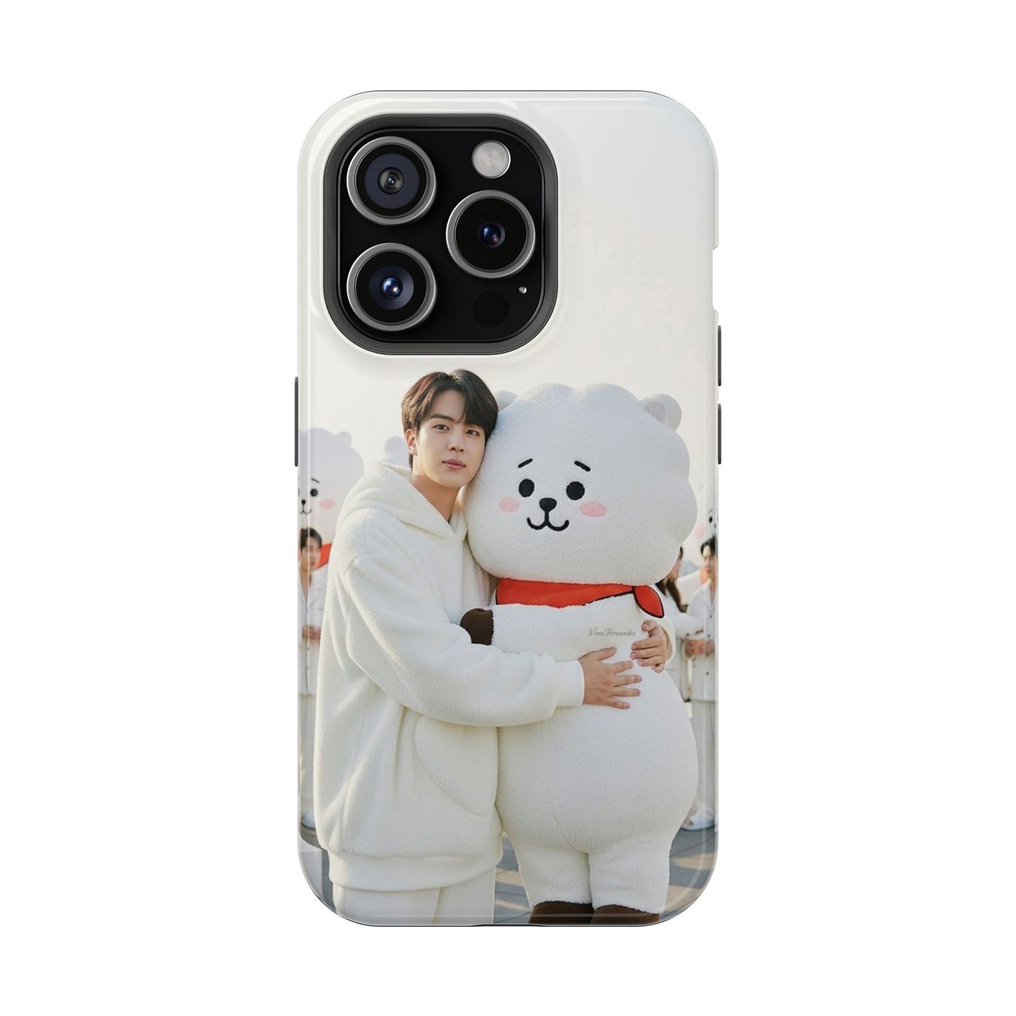 Cute K-Pop Idol Teddy iPhone Case – Soft Aesthetic Korean Style Cover