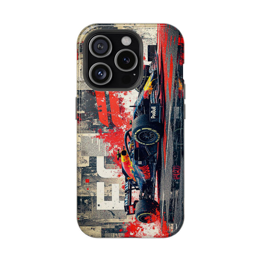 Red Bull Racing Formula Car Grunge Phone Case | Vintage Motorsport Protective Cover