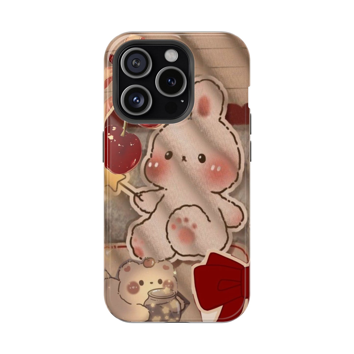 Cute Kawaii Bunny iPhone Case | Cherry Bunny Aesthetic Phone Cover