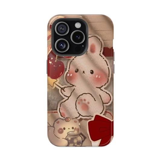 Cute Kawaii Bunny iPhone Case | Cherry Bunny Aesthetic Phone Cover
