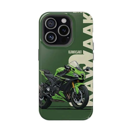 Kawasaki Ninja ZX Sports Bike iPhone Case – Racing Green Edition