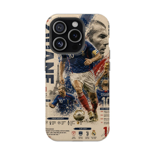 Zinedine Zidane France Football Legend Phone Case – Vintage Edition