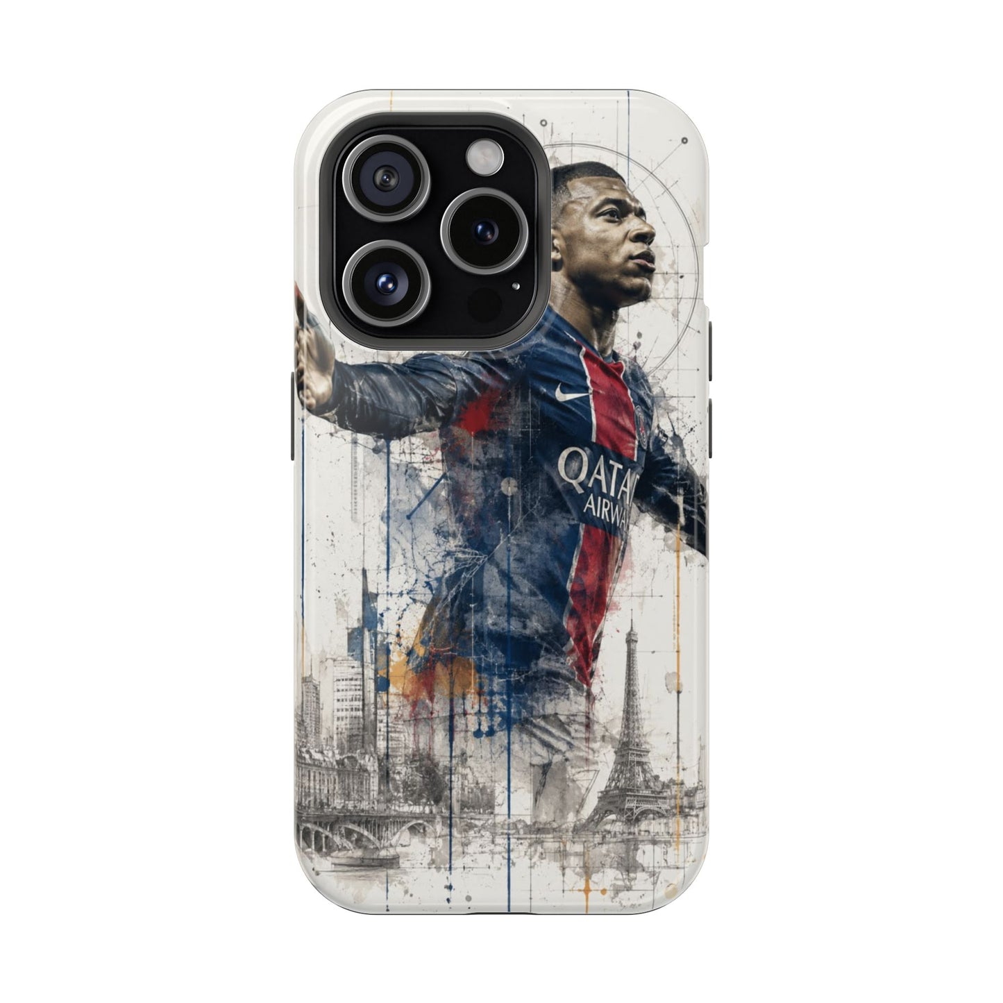 Kylian Mbappé PSG Paris Skyline Phone Case – Artistic Edition