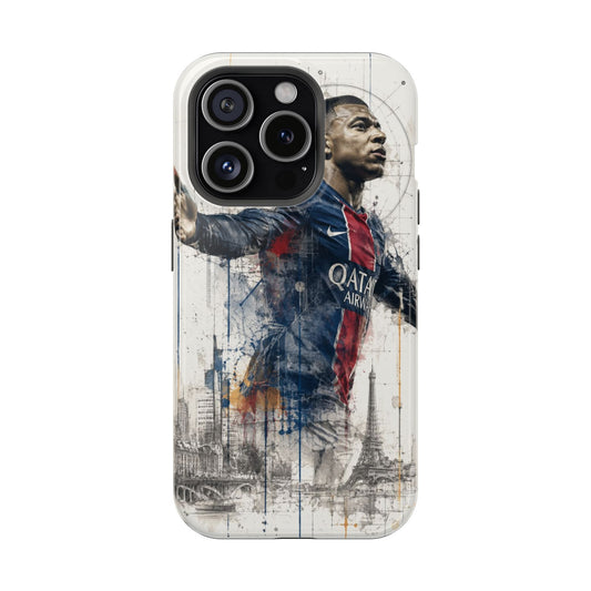Kylian Mbappé PSG Paris Skyline Phone Case – Artistic Edition