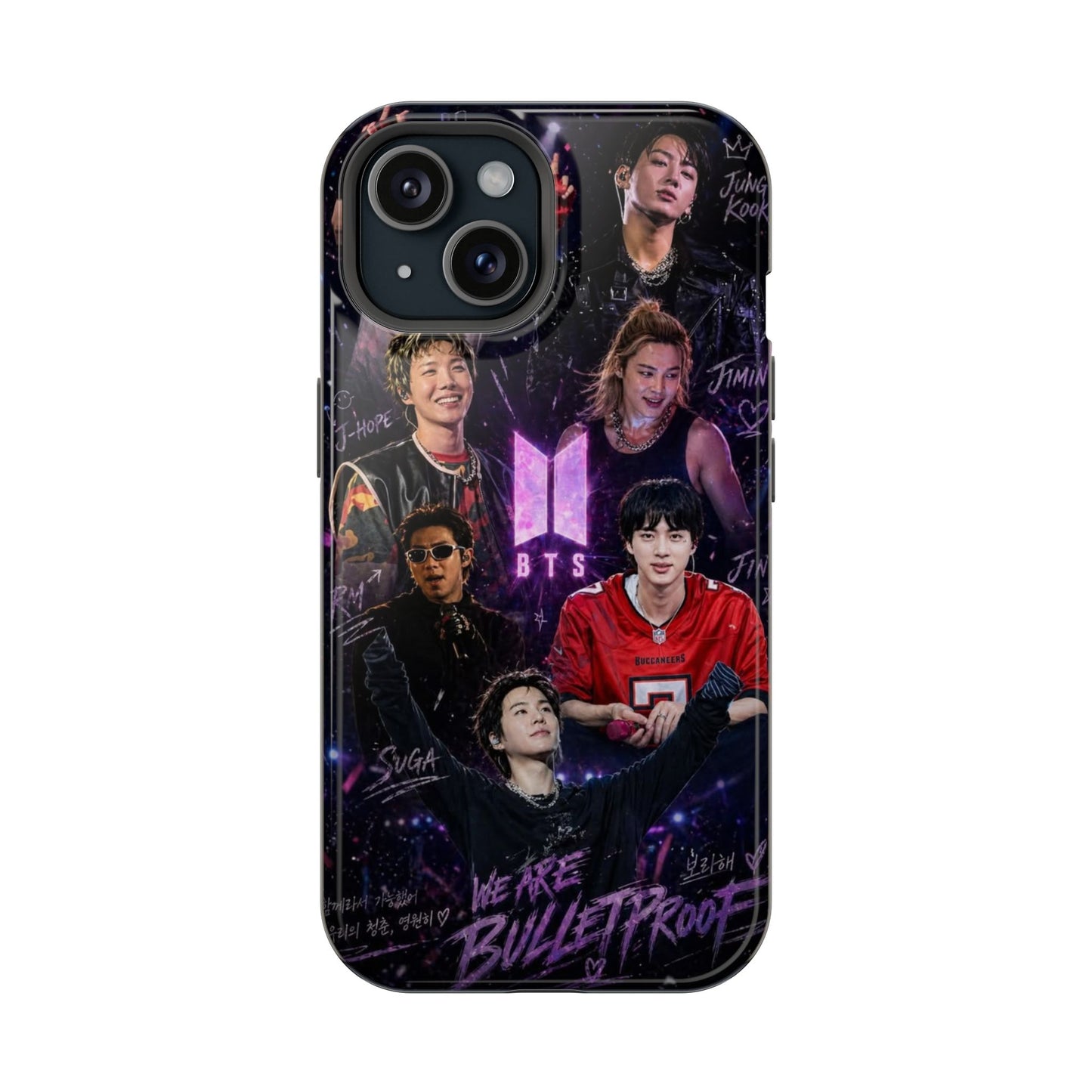 BTS OT7 Concert Aesthetic iPhone Case – We Are Bulletproof Edition