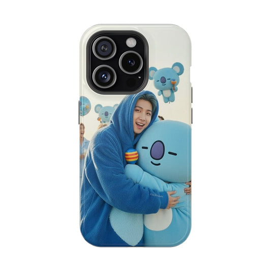 Cute Blue K-Pop Koala iPhone Case – Soft Korean Aesthetic Cover