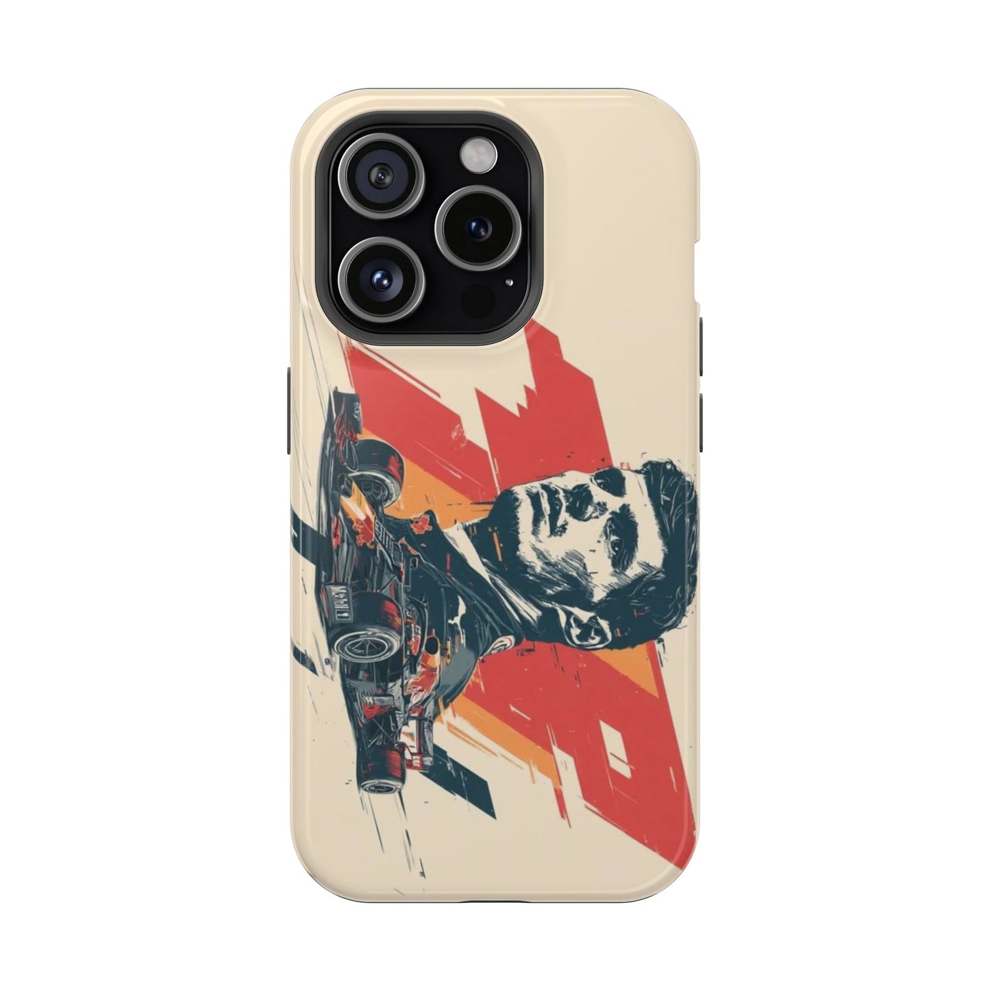 Formula Racing Driver Portrait Phone Case | Motorsport Art Protective Cover