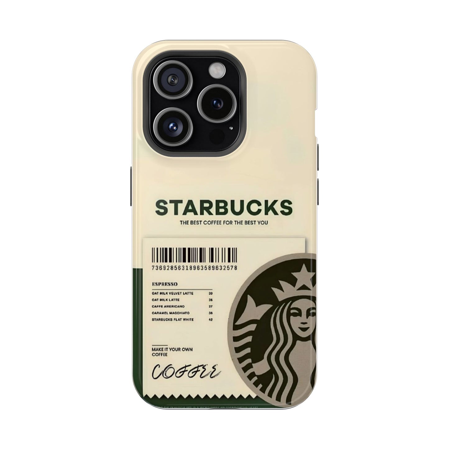 Coffee Receipt Aesthetic Phone Case | Minimal Café Inspired Cover