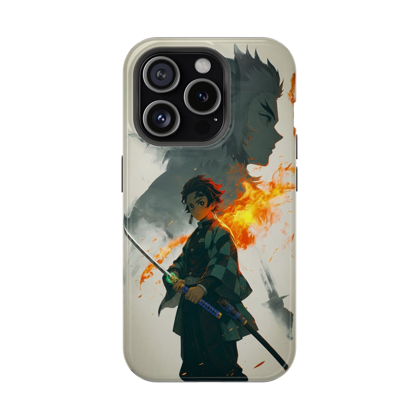 Flame Sword Anime iPhone Case – Demon Slayer Warrior Cover