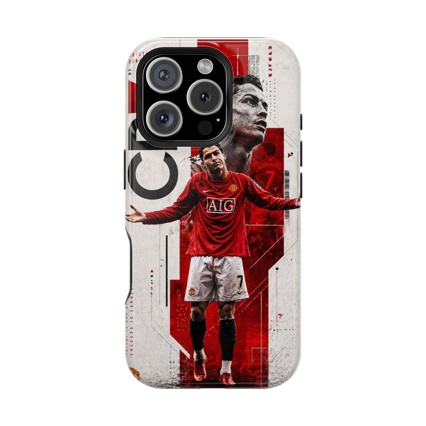 Cristiano Ronaldo Manchester United Retro Phone Case | CR7 Vintage Football Protective Cover