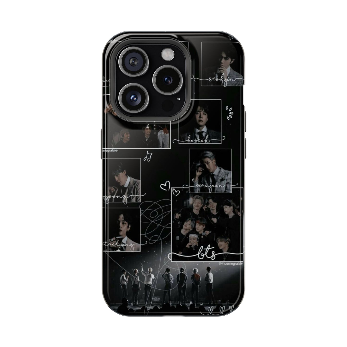 BTS Dark Aesthetic Phone Case | K-Pop ARMY Collage iPhone Cover