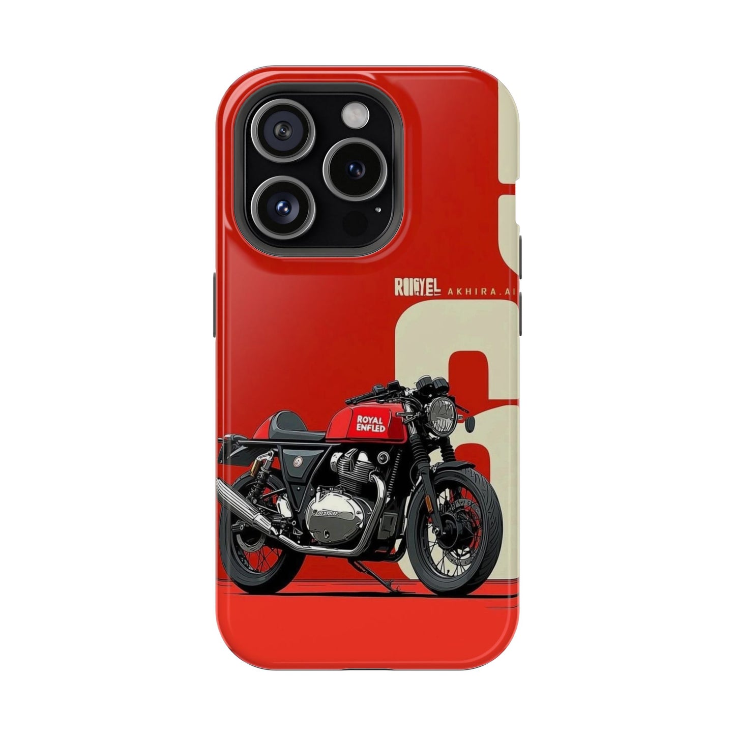 Royal Enfield Café Racer iPhone Case – Retro Red Edition