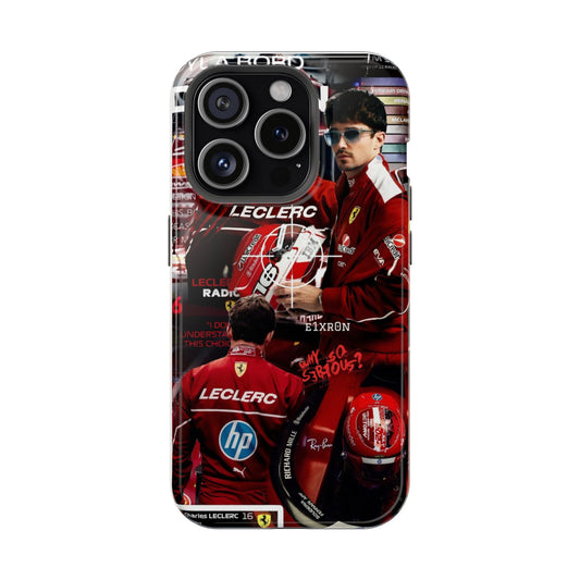 Charles Leclerc Ferrari F1 Phone Case | Racing Driver Collage Motorsport Cover