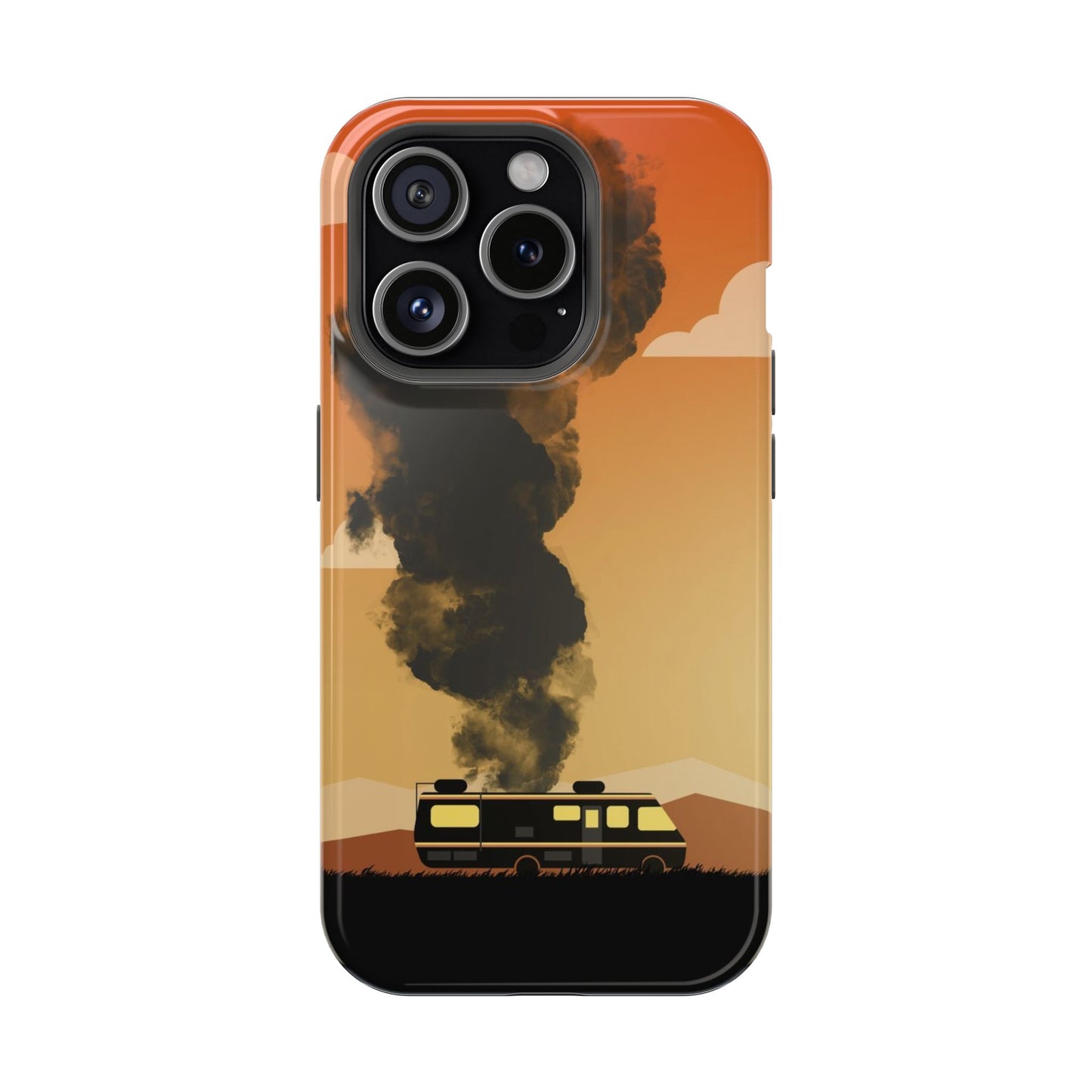 Desert RV Smoke Phone Case | Minimal Cinematic Road Trip Aesthetic Cover