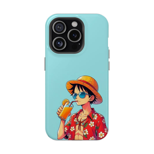 Summer Vibes Anime iPhone Case – Cool Beach Boy Aesthetic Cover
