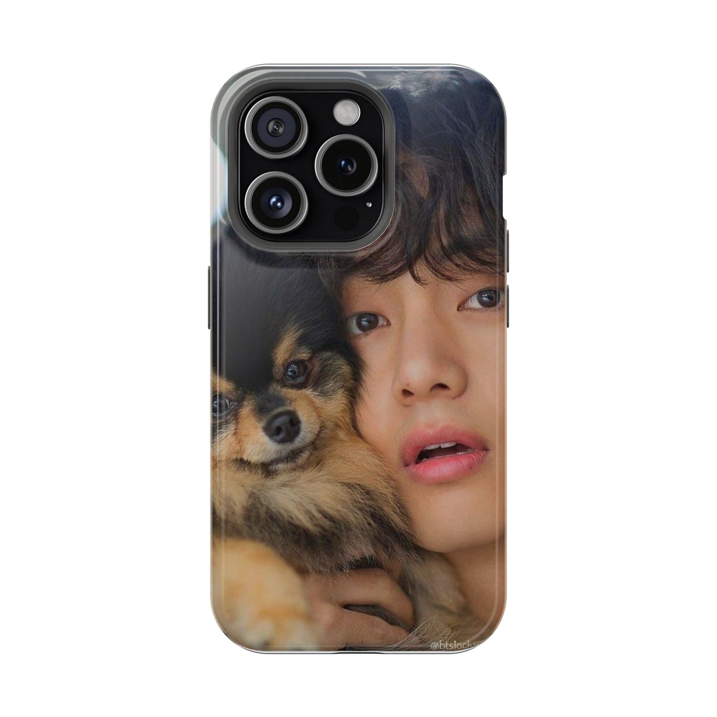 BTS V & Yeontan Cute Selfie Phone Case | Kim Taehyung Aesthetic Cover