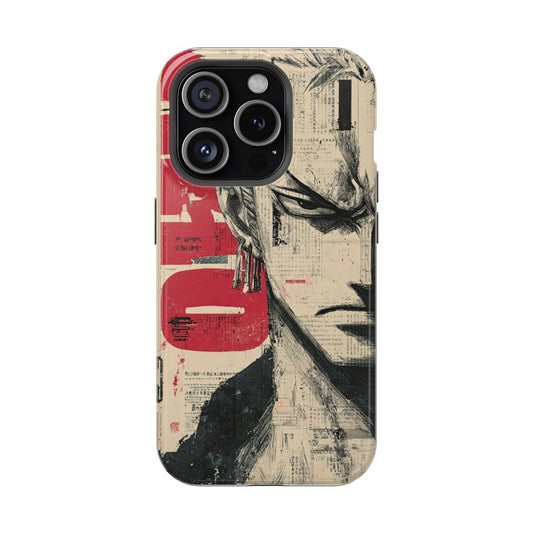 Anime Samurai Manga Art iPhone Case – Vintage Japanese Aesthetic Cover