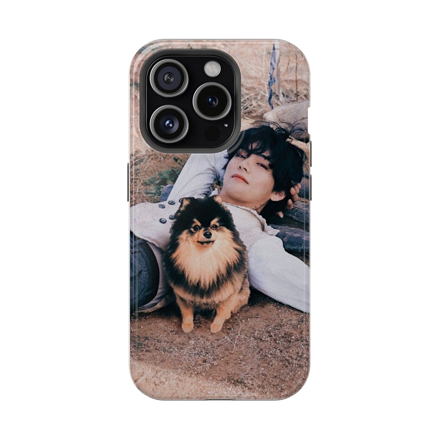 BTS V & Yeontan Vintage Aesthetic Phone Case | Kim Taehyung K-Pop Cover
