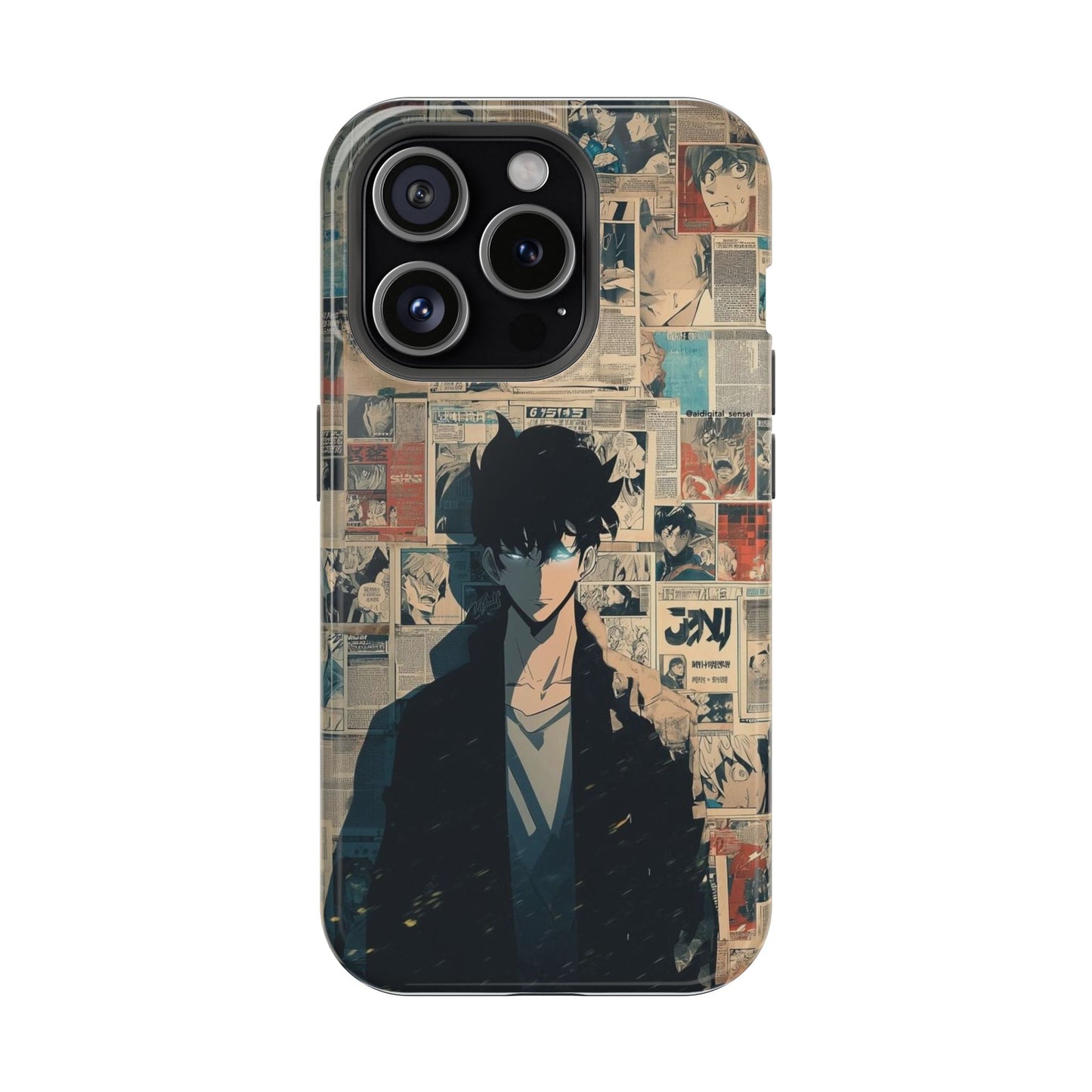 Dark Manga Collage iPhone Case – Anime Street Aesthetic Cover