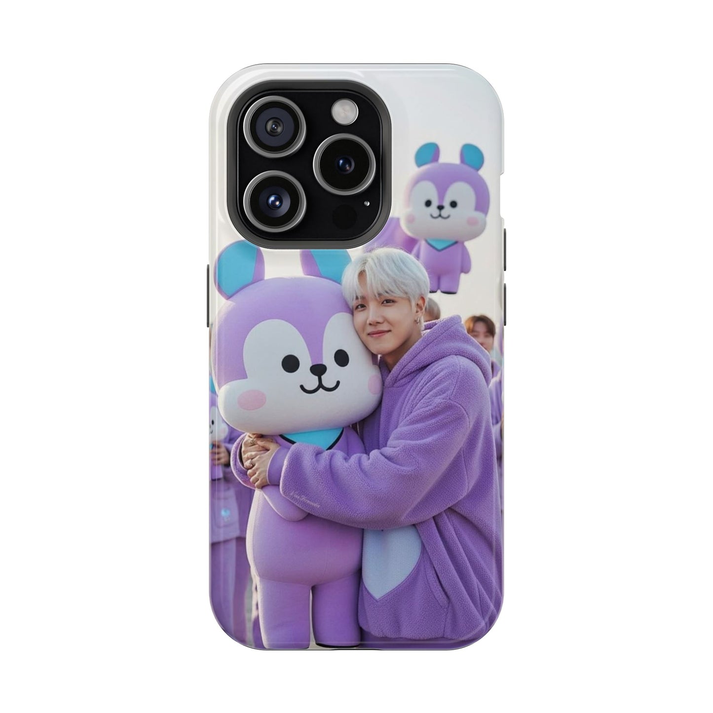 Purple Kawaii BTS Aesthetic iPhone Case – Cute BT21 Style Phone Cover