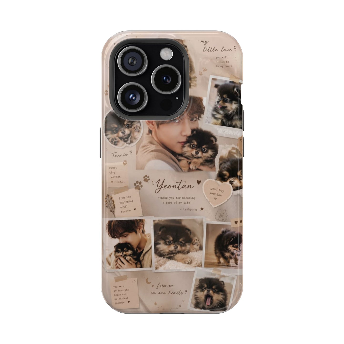 BTS V & Yeontan Memory Collage Phone Case | Taehyung Aesthetic K-Pop Cover