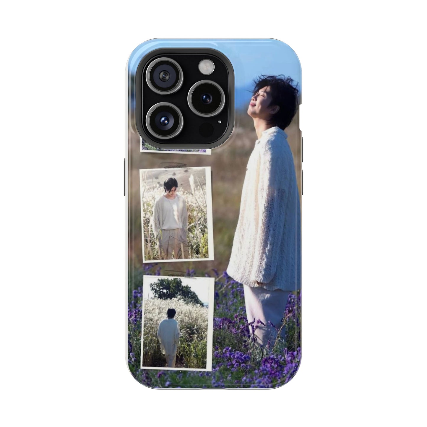 BTS V Lavender Field Aesthetic Phone Case | Kim Taehyung Dreamy Photo Collage Cover